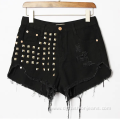 Hot Summer High Waist Baggy Rhinestone Denim Shorts